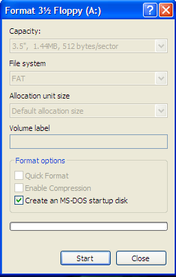 Windows Format Option